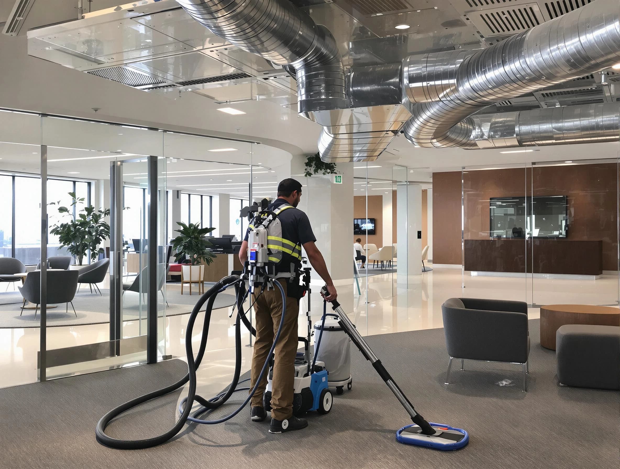 Commercial duct cleaning service by Lowell Air Duct Cleaning in Lowell