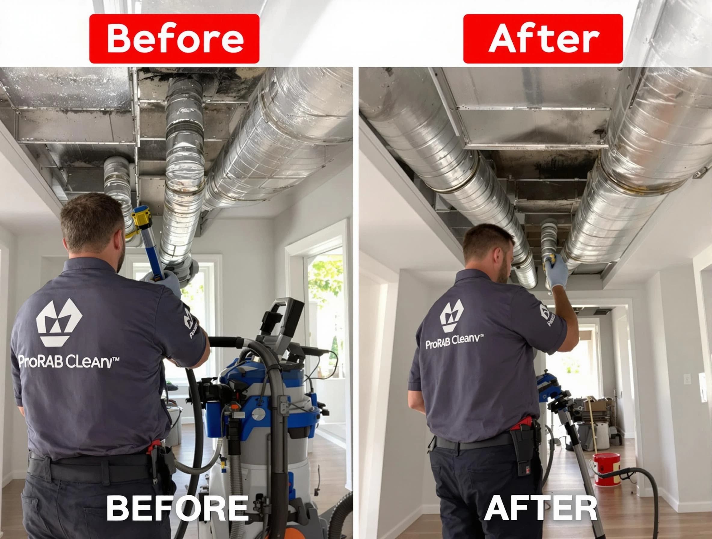 Lowell Air Duct Cleaning expert performing thorough residential duct cleaning in a Lowell home