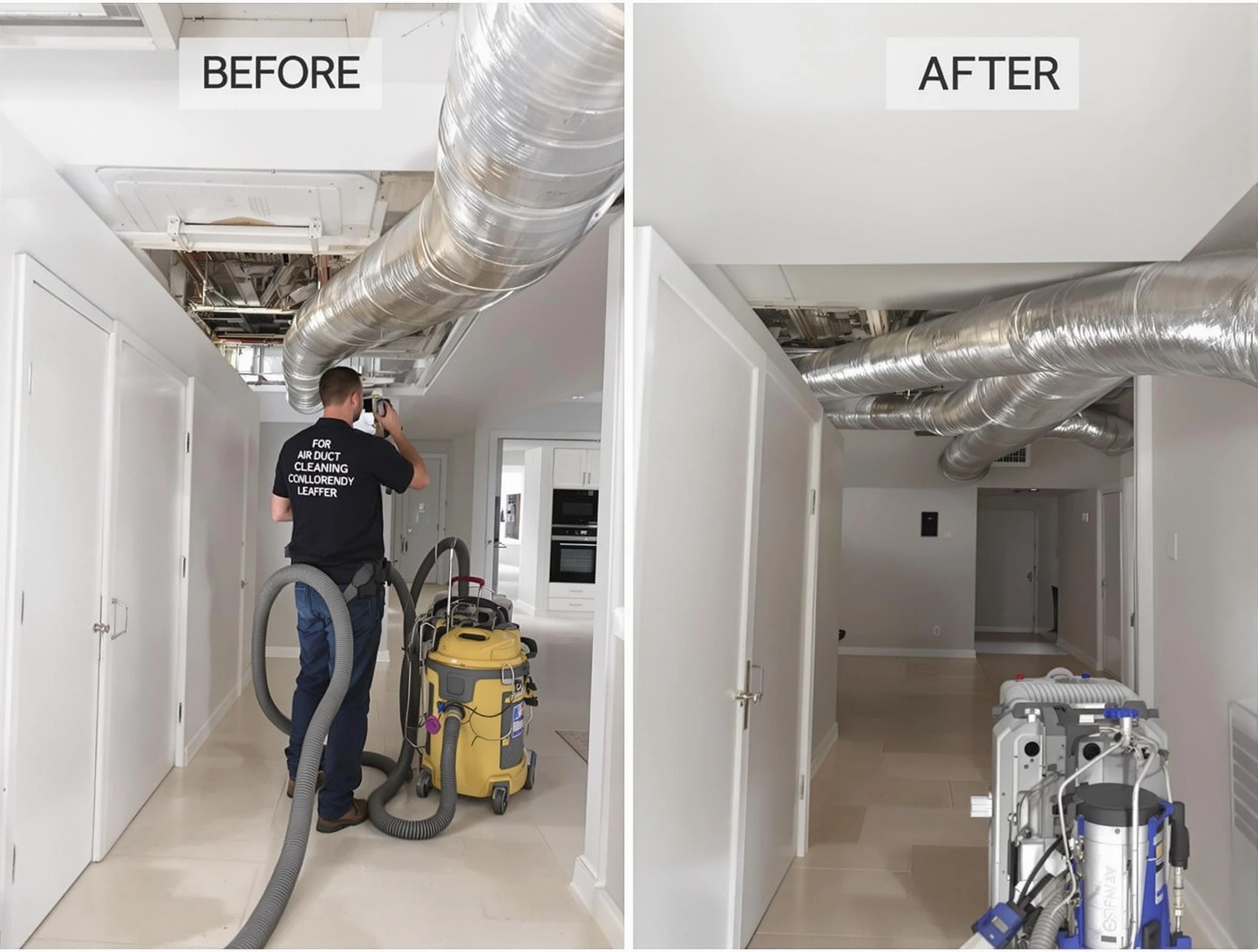 Lowell Air Duct Cleaning professional performing thorough air duct cleaning in Lowell