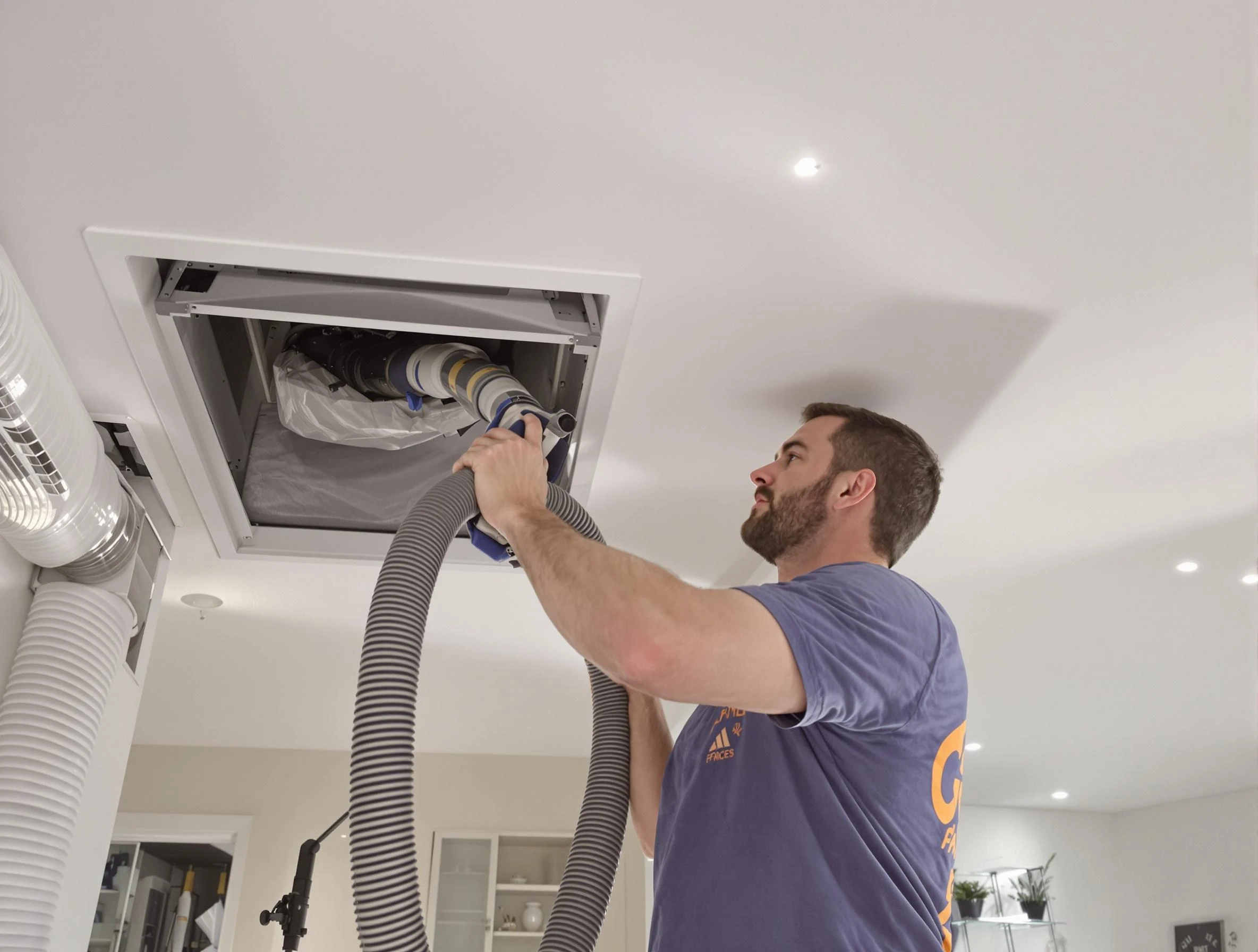 Precision indoor duct cleaning by Lowell Air Duct Cleaning in Lowell